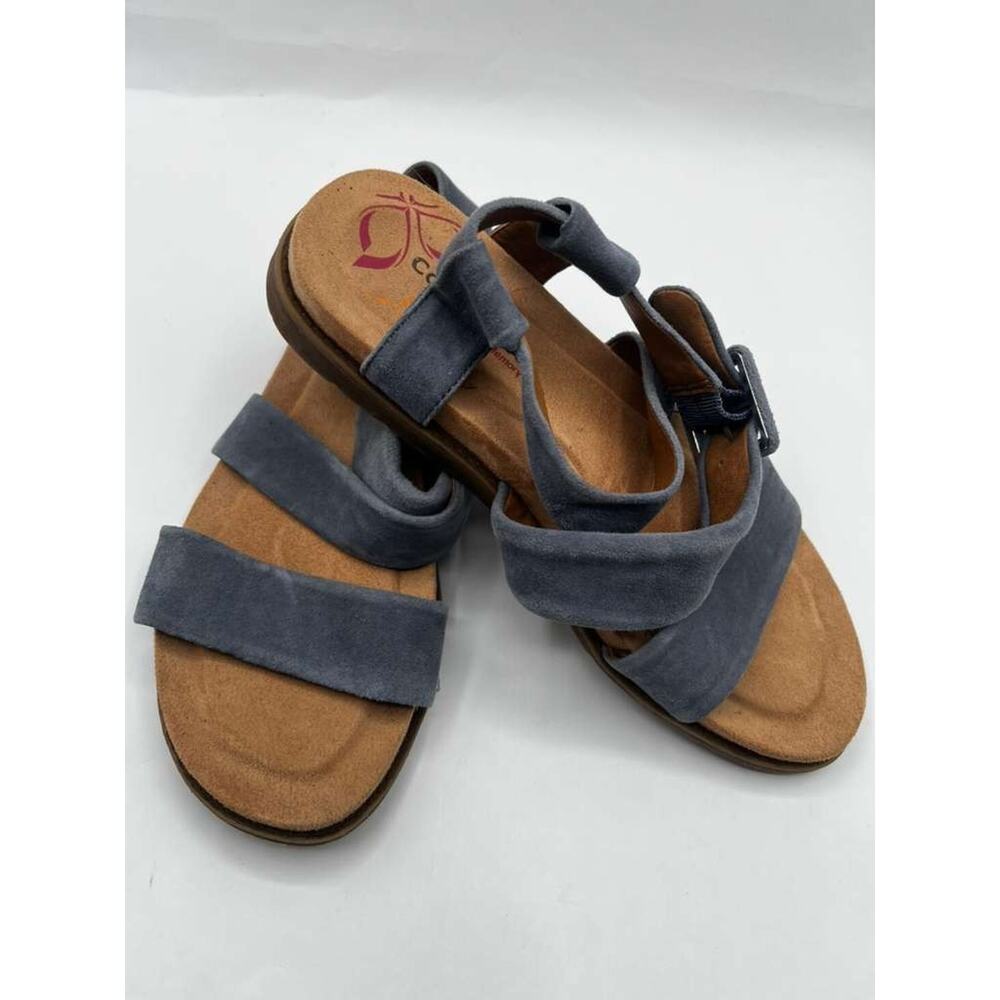 Comfortiva Andria Sandals Women 6M Iris Blue Suede Comfort Adjustable NEW